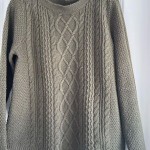 Croft & Barrow Men's Olive Cable Knit Sweater